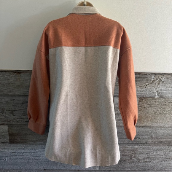 Hem & Thread Colorblock Shacket Jacket Oversized Medium (T1) - Picture 4 of 8